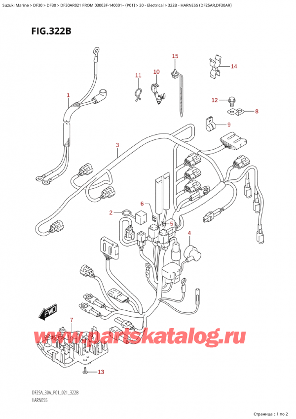  ,   , Suzuki Suzuki DF30A RS / RL FROM 03003F-140001~  (P01 021)  2021 , Harness (Df25Ar,Df30Ar)