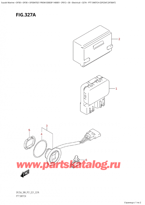   ,   , Suzuki Suzuki DF30A TS / TL FROM 03003F-140001~  (P01 021)  2021 ,   (Df25At, Df30At)