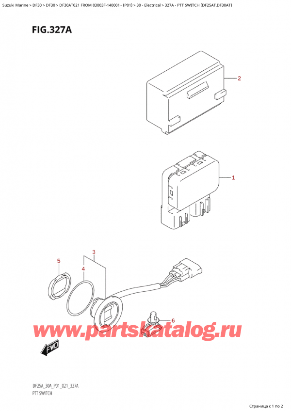   ,    , Suzuki Suzuki DF30A TS / TL FROM 03003F-140001~  (P01 021)  2021 ,   (Df25At, Df30At)