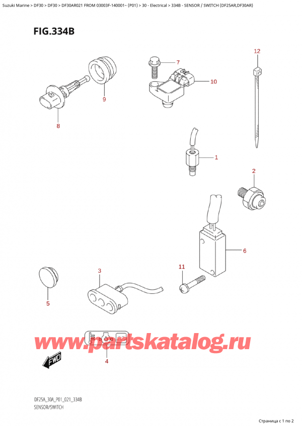  ,   , Suzuki Suzuki DF30A RS / RL FROM 03003F-140001~  (P01 021)  2021 ,    (Df25Ar, Df30Ar)