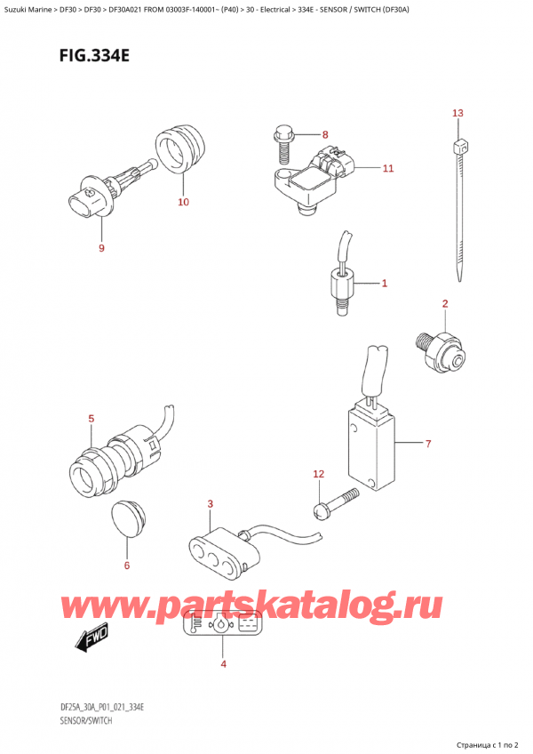 ,  , SUZUKI Suzuki DF30A S/L FROM 03003F-140001~  (P40),    (Df30A)