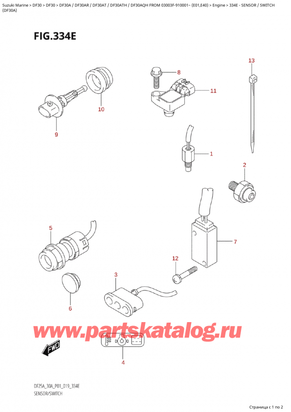   ,  , Suzuki Suzuki DF30A S / L 03003F-910001~ (E01 019),   