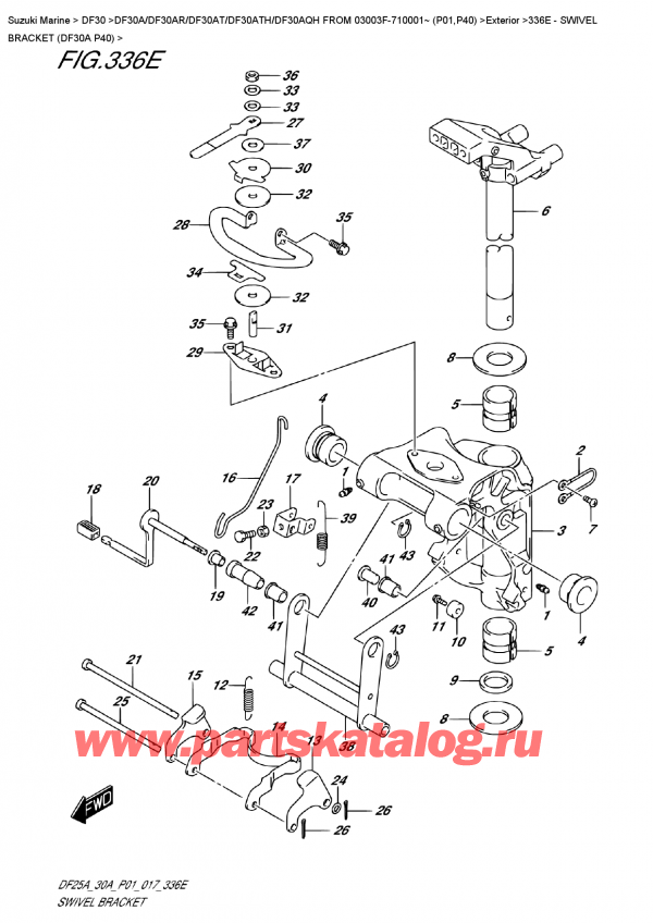 ,  , Suzuki DF30A S FROM 03003F-710001~ (P01) , Swivel  Bracket  (Df30A  P40) /   (Df30A P40)