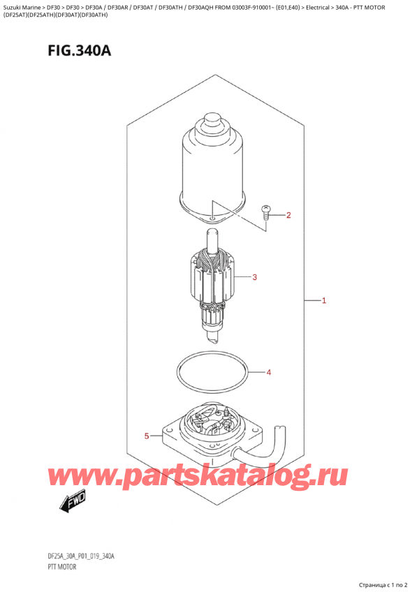  ,   , Suzuki Suzuki DF30A TS / TL FROM  03003F-910001~ (E01 019)  2019 ,  