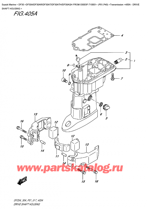 ,   , SUZUKI DF30A TS / TL FROM 03003F-710001~ (P01) ,   