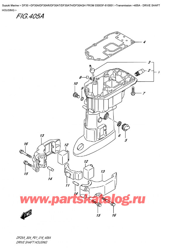  ,   , Suzuki DF30A ARS / ARL FROM 03003F-610001 P01 2016, Drive  Shaft  Housing