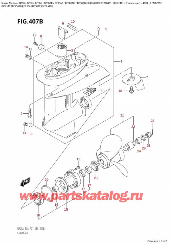  ,   , SUZUKI Suzuki DF30A TS / TL FROM  03003F-910001~ (E01 019),   