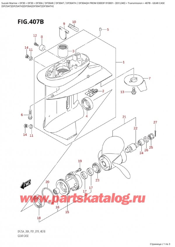  ,   , Suzuki Suzuki DF30A TS / TL FROM  03003F-910001~ (E01 019)  2019 ,   