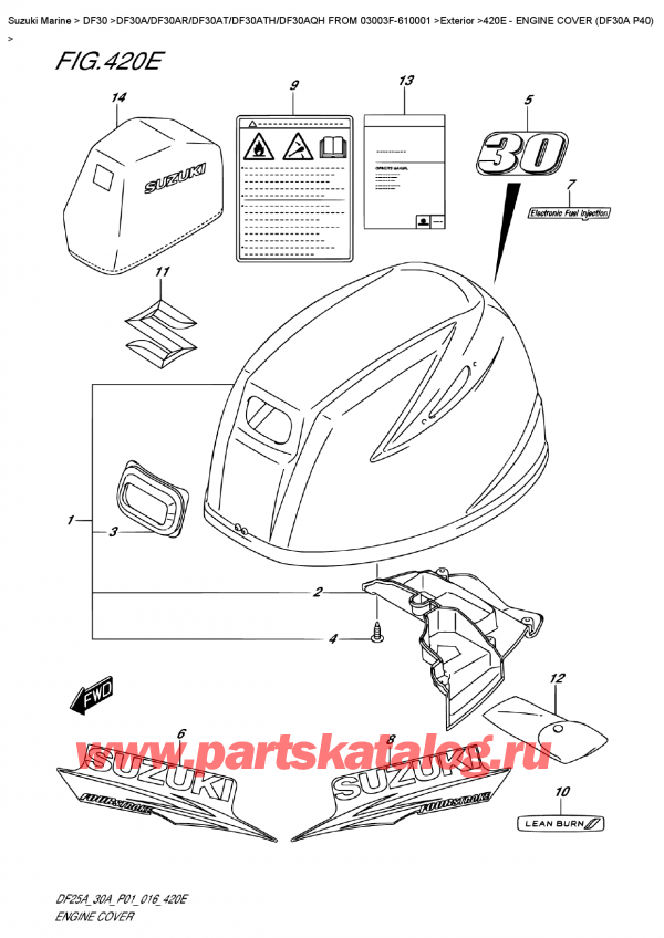   ,   , Suzuki Suzuki DF30A S / L FROM 03003F-610001 (P40) - 2016,   () (Df30A P40)