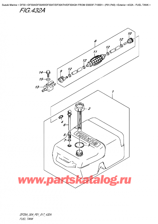  ,   , Suzuki DF30A RS / RL FROM 03003F-710001~ (P01) ,   / Fuel  Tank