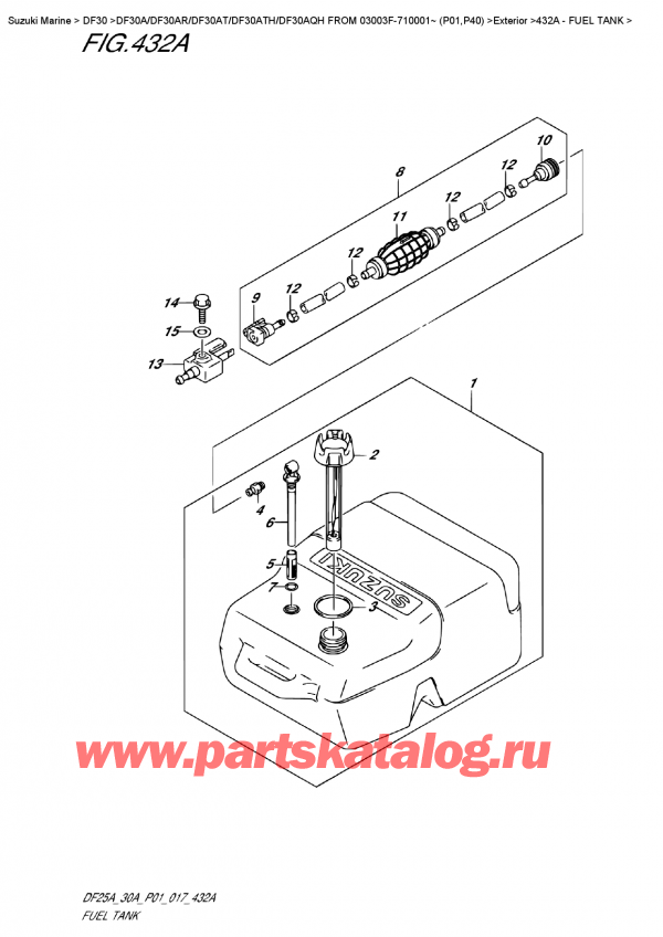  ,   ,  DF30A TS / TL FROM 03003F-710001~ (P01) , Fuel  Tank -  