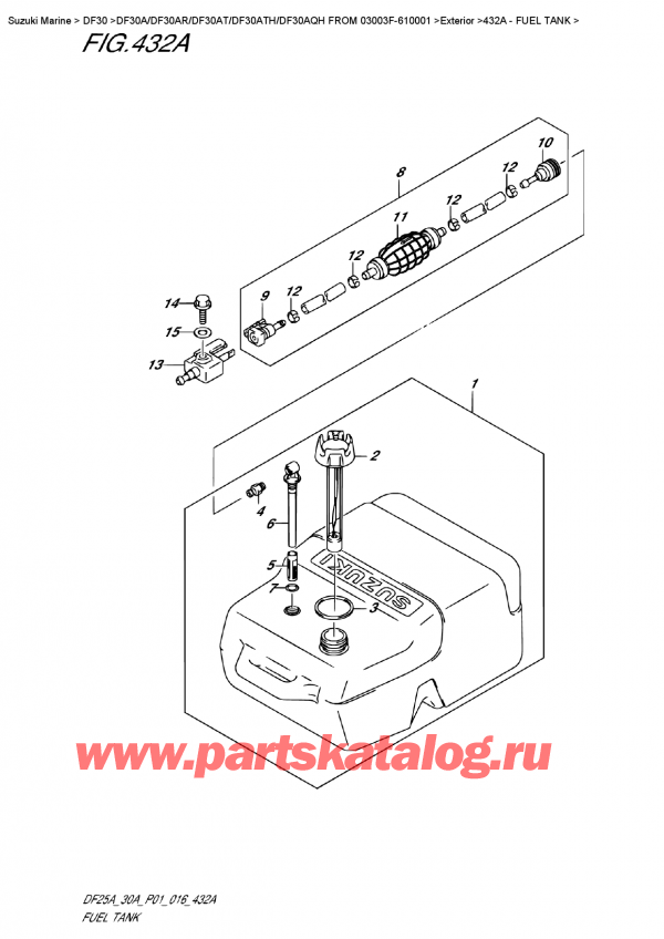  ,   , Suzuki Suzuki DF30A S / L FROM 03003F-610001 (P40) - 2016  2016 ,  