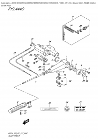 444C  -  Tiller  Handle  (Df30A  P40) (444C -  (Df30A P40))