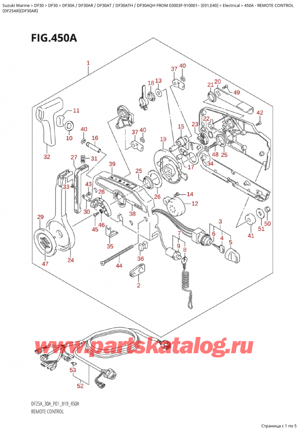 ,   , Suzuki Suzuki DF30A RS / RL FROM  03003F-910001~ (E01) - 2019  2019 ,   / Remote Control