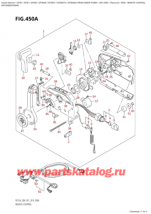  ,   , Suzuki Suzuki DF30A RS / RL FROM  03003F-910001~ (E01) - 2019  2019 , Remote Control