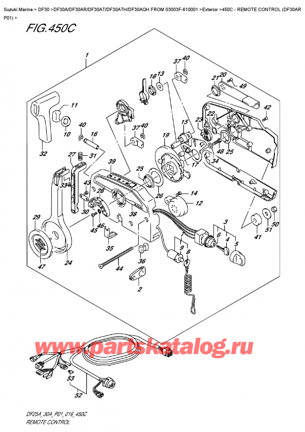  ,   , Suzuki DF30A ARS / ARL FROM 03003F-610001 P01 2016,   (Df30Ar P01) / Remote  Control  (Df30Ar  P01)