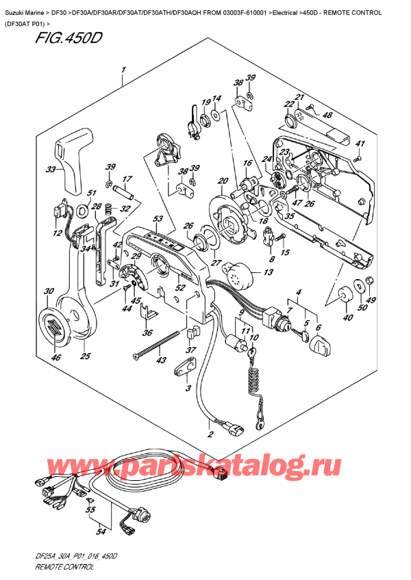 ,    ,  Suzuki DF30A ATS / ATL FROM  03003F-610001, Remote  Control  (Df30At  P01) /   (Df30At P01)
