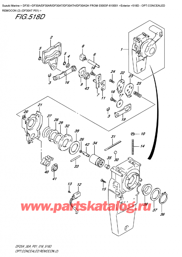 ,   , Suzuki Suzuki DF30A ATS / ATL FROM  03003F-610001  2016 , :  ,   (2) (Df30At P01)