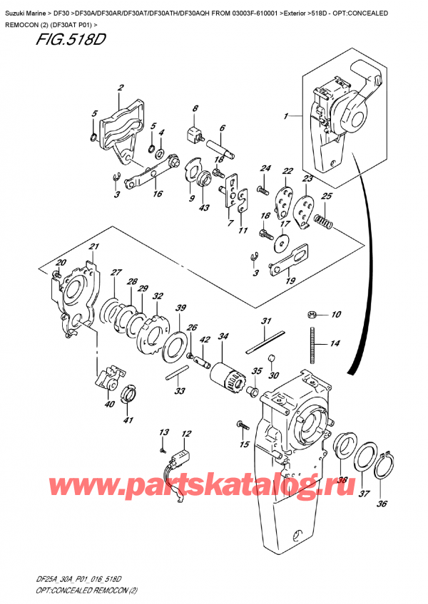  ,  , Suzuki Suzuki DF30A ATS / ATL FROM  03003F-610001  2016 , :  ,   (2) (Df30At P01)