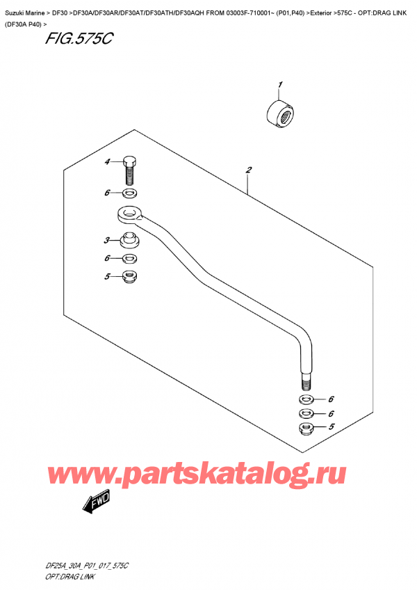 �������������, �� ��������� ���������, Suzuki DF30A S FROM 03003F-710001~ (P01) , Opt:drag  Link  (Df30A  P40) / �����: ������� ���� (Df30A P40)