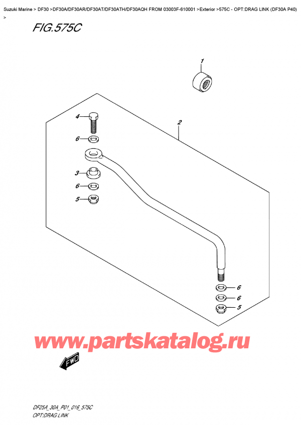 ������������ ��������, �� ��������� �����, Suzuki Suzuki DF30A S / L FROM 03003F-610001 (P40) - 2016 ������ 2016 ����, �����: ������� ���� (Df30A P40)