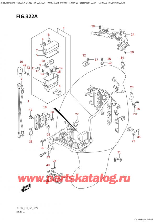  ,   , Suzuki  Suzuki DF325A TX/TXX FROM 32501F-140001~  (E01 A021), Harness (Df350A,Df325A)