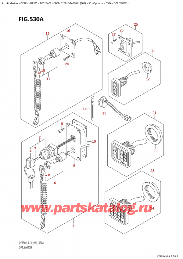   ,   , Suzuki  Suzuki DF325A TX/TXX FROM 32501F-140001~  (E01 A021)  2021 , : 