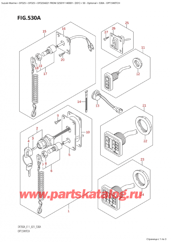   ,   ,   Suzuki DF325A TX/TXX FROM 32501F-140001~  (E01 A021)  2021 , : 