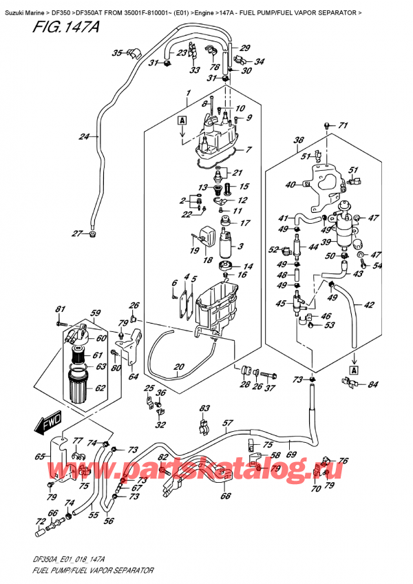  ,   , Suzuki DF350A TX / TXX FROM 35001F-810001~ (E01), Fuel  Pump/fuel  Vapor  Separator