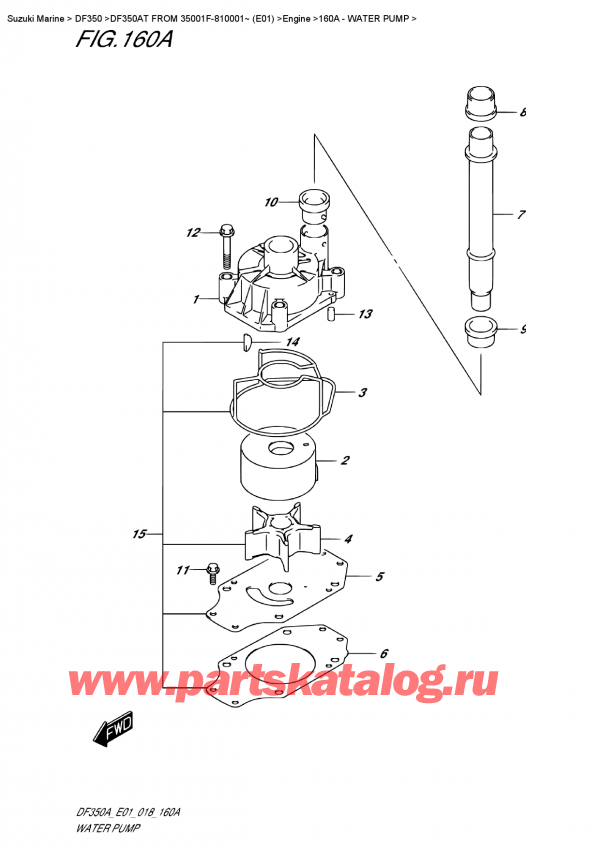 ,   , SUZUKI DF350A TX / TXX FROM 35001F-810001~ (E01)  2018 ,   - Water  Pump