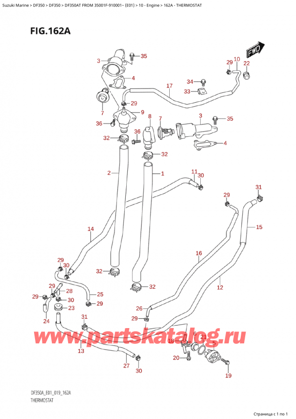  ,   , Suzuki Suzuki DF350A TX / TXX FROM 35001F-910001~  (E01 019),  Df350A