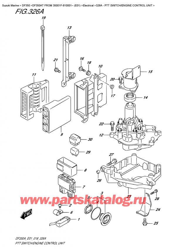  ,   , Suzuki DF350A TX / TXX FROM 35001F-810001~ (E01), Ptt  Switch/engine  Control  Unit /   /   