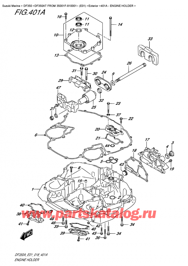  ,   , Suzuki DF350A TX / TXX FROM 35001F-810001~ (E01), Engine  Holder