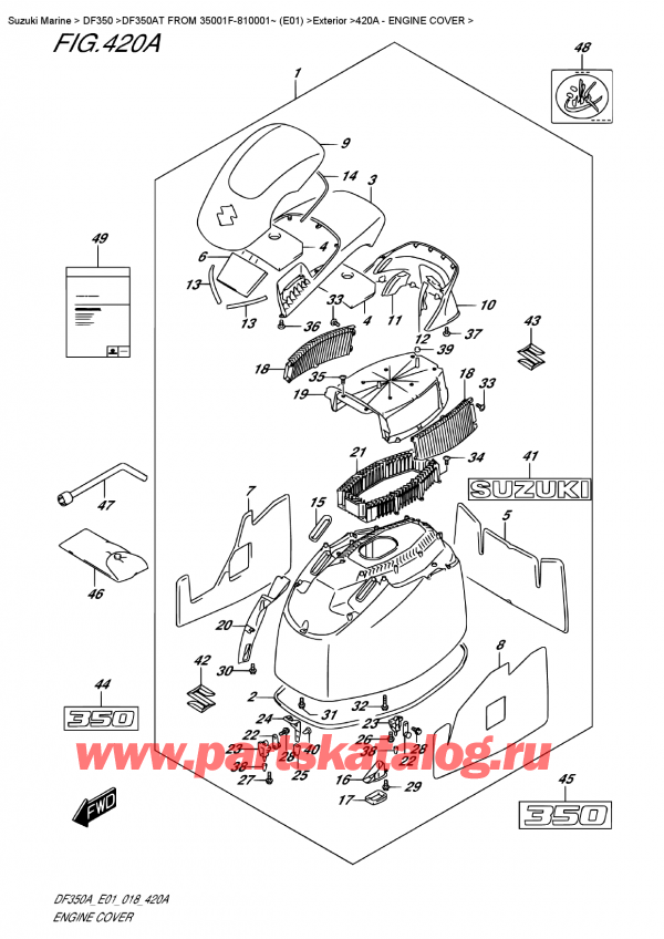  ,   , Suzuki DF350A TX / TXX FROM 35001F-810001~ (E01),   ()