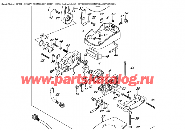 �������������, , Suzuki DF350A TX / TXX FROM 35001F-810001~ (E01) ������ 2018 ����, Opt:remote  Control  Assy  Single