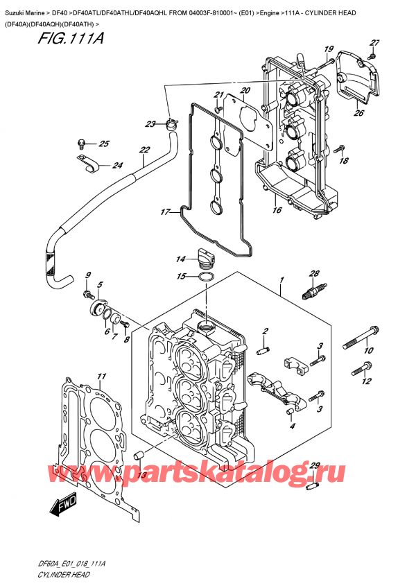  ,   , Suzuki DF40A TS/TL FROM 04003F-810001~ (E01)  2018 ,    (Df40A) (Df40Aqh) (Df40Ath)