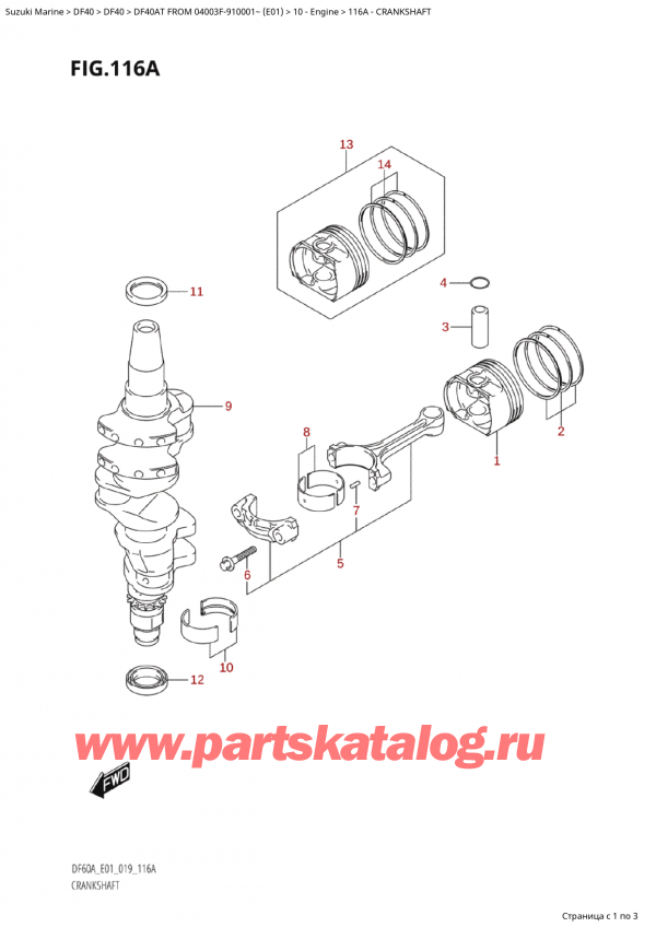   ,   , Suzuki Suzuki DF40A TS / TL FROM 04003F-910001~  (E01 019)  2019 , 