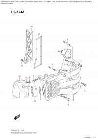 124A  -  Intake  Manifold  /  Silencer  /  Exhaust  Cover (Df40A, (124A -   /  /    (Df40A,)
