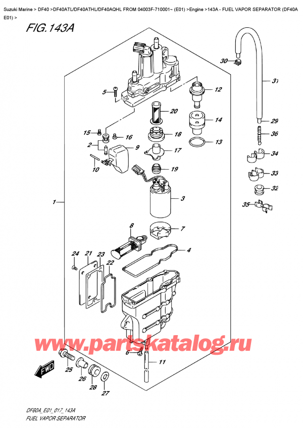  ,   , Suzuki DF40A TS / TL FROM 04003F-710001~ (E01)  ,    (Df40A E01)