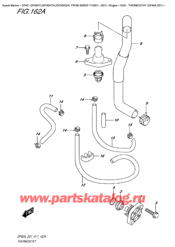 ,   , SUZUKI DF40A TS / TL FROM 04003F-710001~ (E01)    2017 , Thermostat  (Df40A  E01)