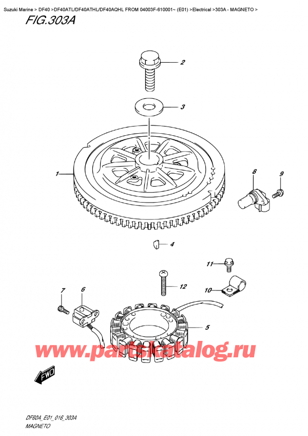  ,  , SUZUKI DF40A TS / TL FROM 04003F-610001~ (E01), Magneto