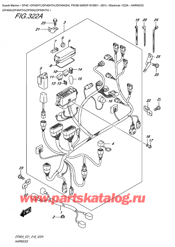  ,   , Suzuki DF40A TS/TL FROM 04003F-810001~ (E01), Harness  (Df40A)(Df40Ath)(Df50A)(Df50Ath)