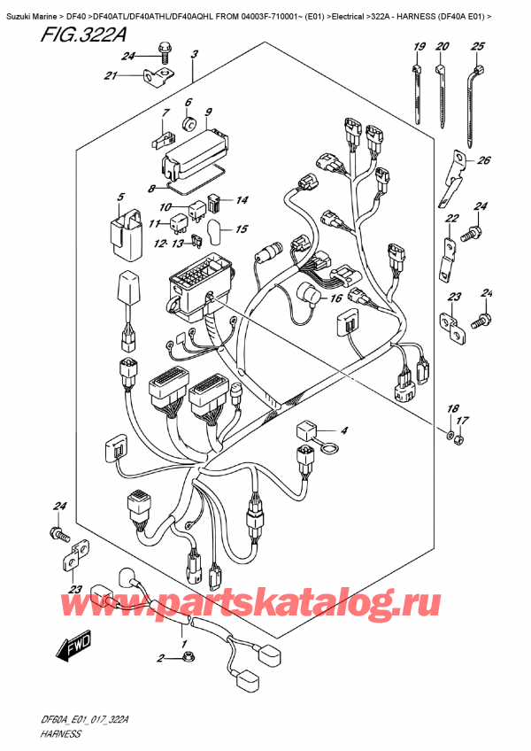  ,   , Suzuki DF40A TS / TL FROM 04003F-710001~ (E01)    2017 ,   (Df40A E01)