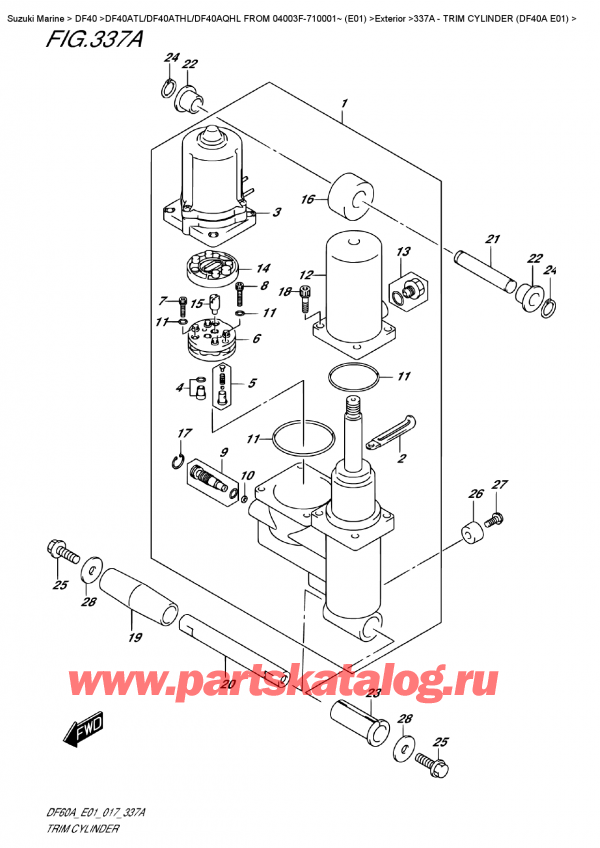   ,   , Suzuki DF40A TS / TL FROM 04003F-710001~ (E01)  ,   (Df40A E01)