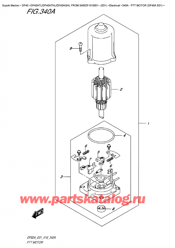  ,   , SUZUKI DF40A TS / TL FROM 04003F-610001~ (E01), Ptt  Motor  (Df40A  E01)