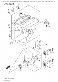 407A  -  Gear  Case  (Df40A  E01) (407A -    (Df40A E01))