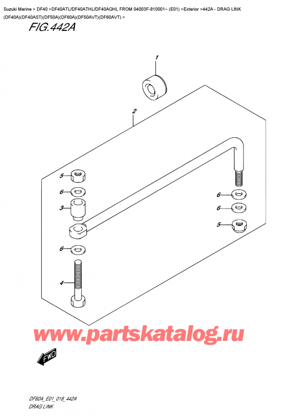 ,   , Suzuki DF40A TS/TL FROM 04003F-810001~ (E01)  2018 ,   (Df40A) (Df40Ast) (Df50A) (Df60A) (Df50Avt) (Df60Avt) / Drag  Link  (Df40A)(Df40Ast)(Df50A)(Df60A)(Df50Avt)(Df60Avt)