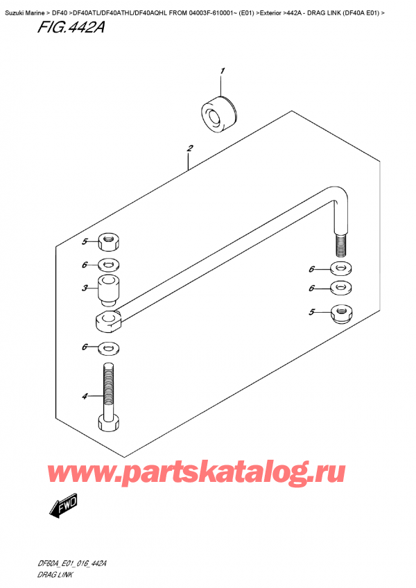  ,    , SUZUKI DF40A TS / TL FROM 04003F-610001~ (E01)  2016 ,   (Df40A E01)