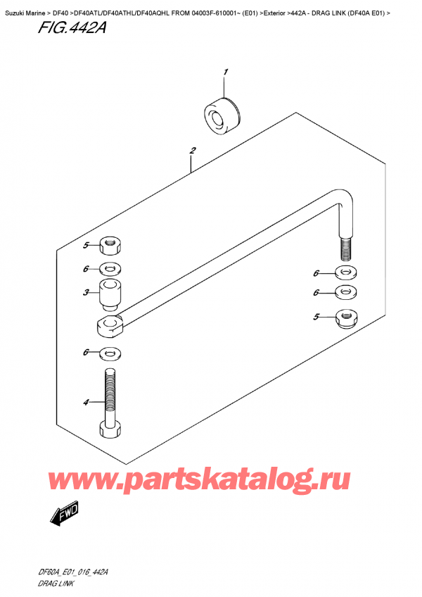  ,   , Suzuki DF40A TS / TL FROM 04003F-610001~ (E01)  2016 ,   (Df40A E01)