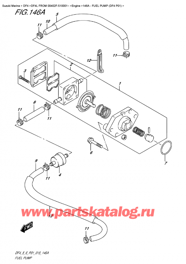 ,  , Suzuki DF4 S-L FROM 00402F-510001~ (P01), Fuel  Pump  (Df4  P01) -   (Df4 P01)